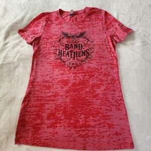 Next Level Apparel The Band Of Heathens Red Burnout Tshirt Size XL